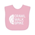 thumbnail image 1 of Inktastic Crawl Walk Spike Boys or Girls Baby Bib, 1 of 4
