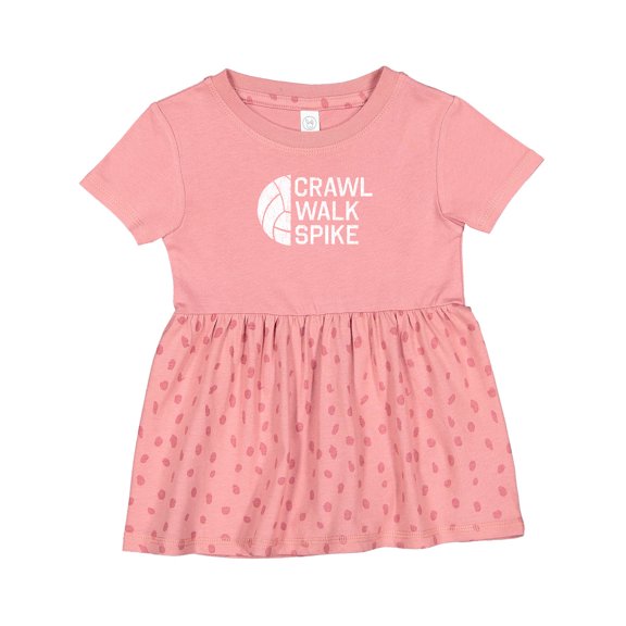 Inktastic Crawl Walk Spike Girls Baby Dress