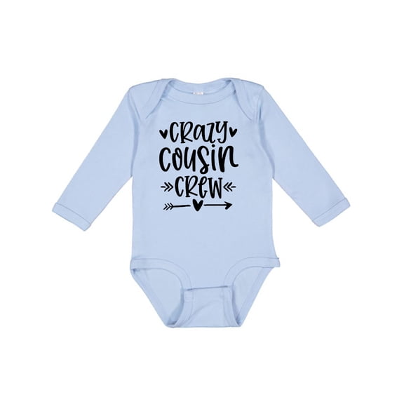 Inktastic Crazy Cousin Crew Boys or Girls Long Sleeve Baby Bodysuit