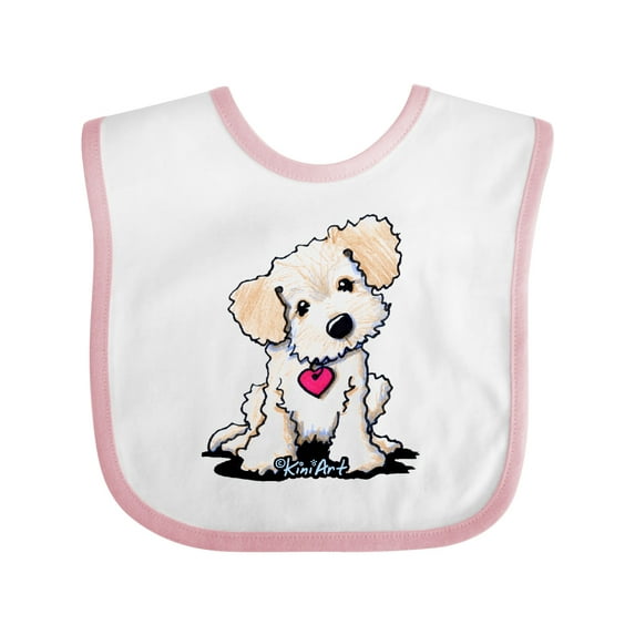 Inktastic Cream Doodle Pup Boys or Girls Baby Bib