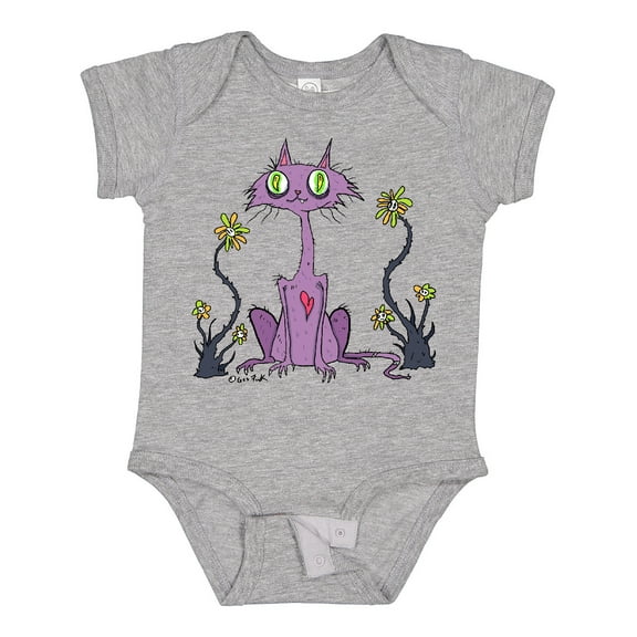 Inktastic Creeper Cat Boys or Girls Baby Bodysuit