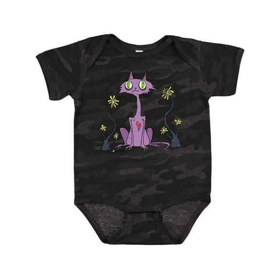 Inktastic Creeper Cat Boys or Girls Baby Bodysuit