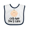 thumbnail image 1 of Inktastic Crib Hair Dont Care Funny Baby Clothes Boys or Girls Baby Bib, 1 of 4