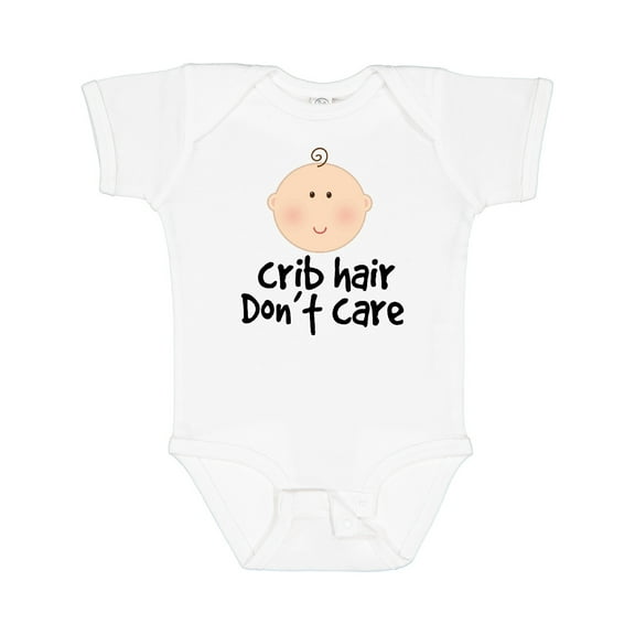 Inktastic Crib Hair Dont Care Funny Baby Clothes Boys or Girls Baby Bodysuit