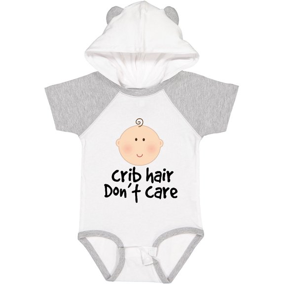 Inktastic Crib Hair Dont Care Funny Baby Clothes Boys or Girls Baby Bodysuit