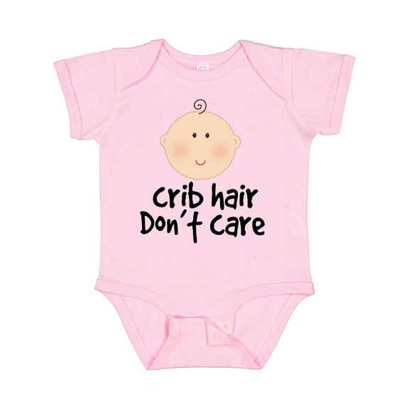 Inktastic Crib Hair Dont Care Funny Baby Clothes Boys or Girls Baby Bodysuit