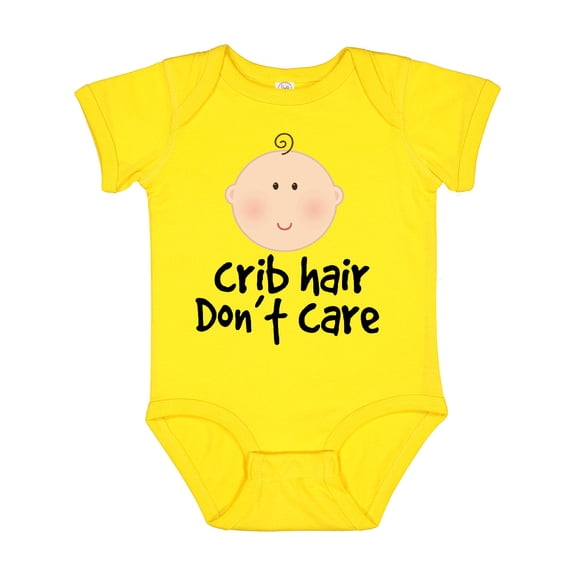 Inktastic Crib Hair Dont Care Funny Baby Clothes Boys or Girls Baby Bodysuit