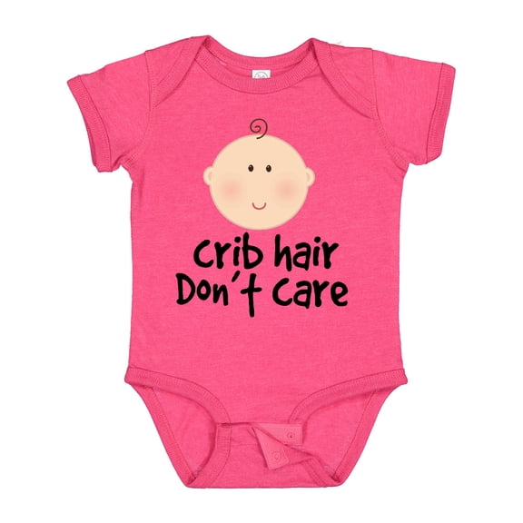 Inktastic Crib Hair Dont Care Funny Baby Clothes Boys or Girls Baby Bodysuit