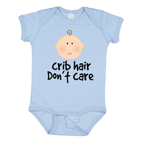 Inktastic Crib Hair Dont Care Funny Baby Clothes Boys or Girls Baby Bodysuit