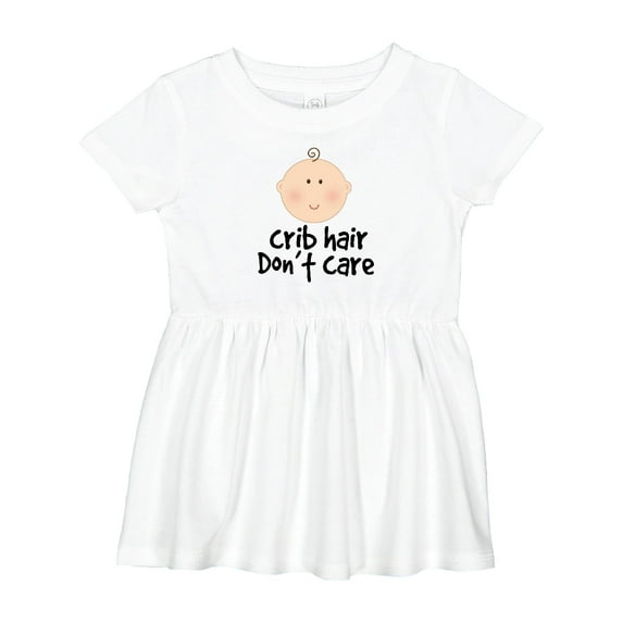 Inktastic Crib Hair Dont Care Funny Baby Clothes Girls Baby Dress