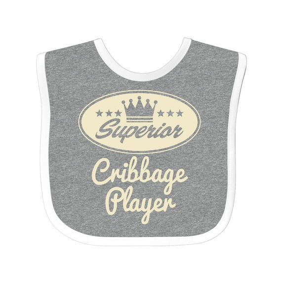 Inktastic Cribbage Player Vintage Superior Boys or Girls Baby Bib