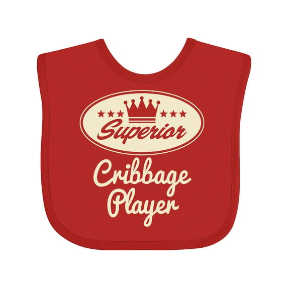 Inktastic Cribbage Player Vintage Superior Boys or Girls Baby Bib