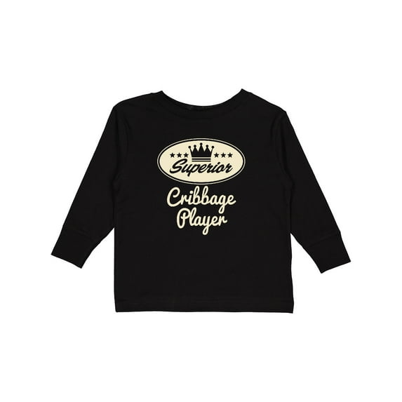 Inktastic Cribbage Player Vintage Superior Boys or Girls Long Sleeve Toddler T-Shirt