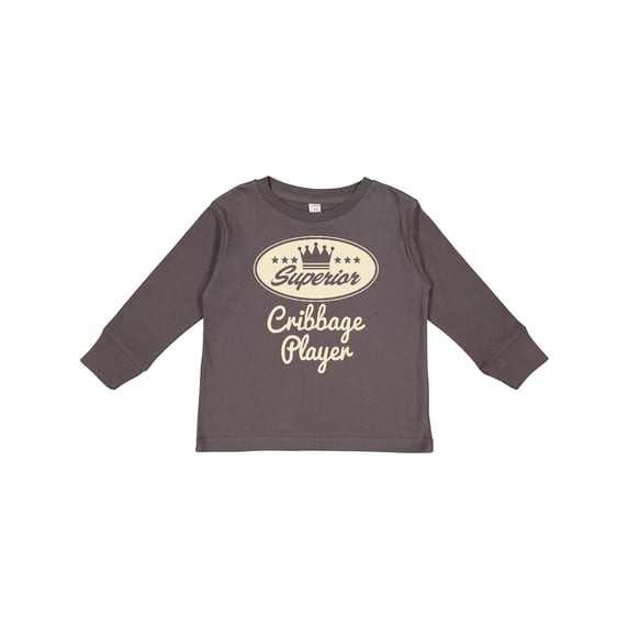 Inktastic Cribbage Player Vintage Superior Boys or Girls Long Sleeve Toddler T-Shirt