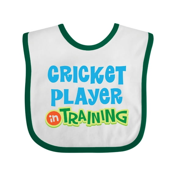Inktastic Cricket Player in Training Boys or Girls Baby Bib