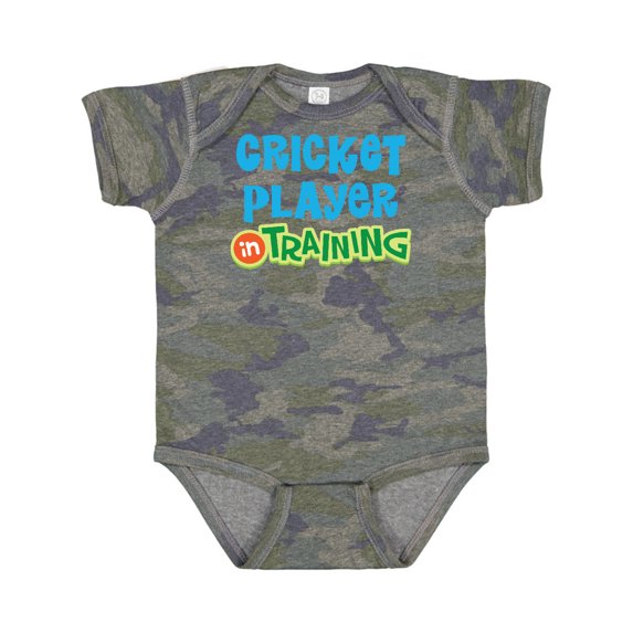 Inktastic Cricket Player in Training Boys or Girls Baby Bodysuit