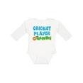 thumbnail image 1 of Inktastic Cricket Player in Training Boys or Girls Long Sleeve Baby Bodysuit, 1 of 5