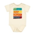 thumbnail image 1 of Inktastic Cricket Sports Eat Sleep Cricket Repeat Boys or Girls Baby Bodysuit, 1 of 5
