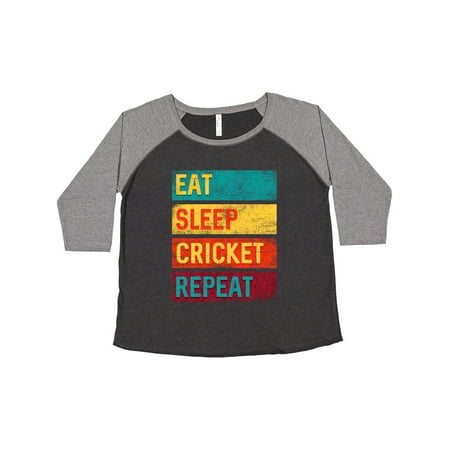 Inktastic Cricket Sports Eat Sleep Cricket Repeat Women's Plus Size T-Shirt