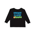 thumbnail image 1 of Inktastic Cricket player in training Boys or Girls Long Sleeve Toddler T-Shirt, 1 of 5