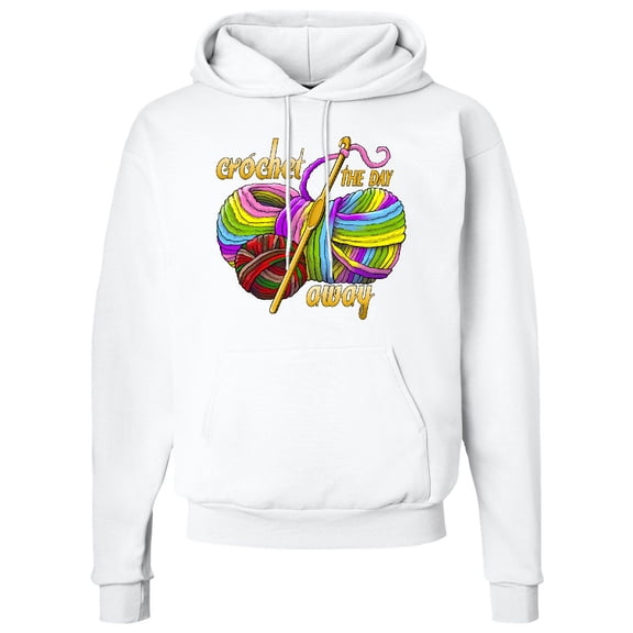 Inktastic Crochet the Day Away Adult Hoodie Sweatshirt