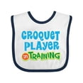 thumbnail image 1 of Inktastic Croquet Player in Training Boys or Girls Baby Bib, 1 of 4
