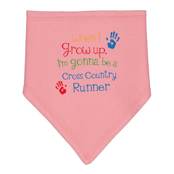 Inktastic Cross Country Runner Future Baby Bandana Bib