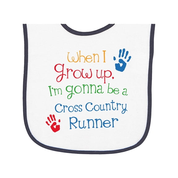 Inktastic Cross Country Runner Future Baby Terry Cloth Bib