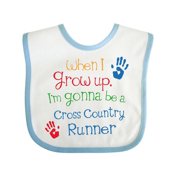 Inktastic Cross Country Runner Future Boys or Girls Baby Bib