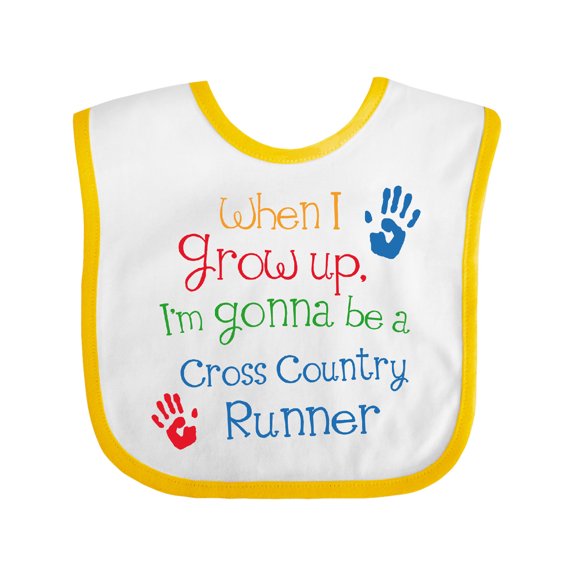 Inktastic Cross Country Runner Future Boys or Girls Baby Bib