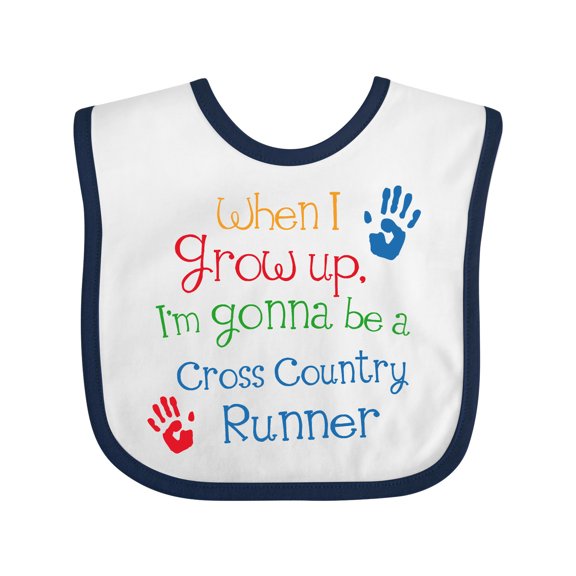 Inktastic Cross Country Runner Future Boys or Girls Baby Bib