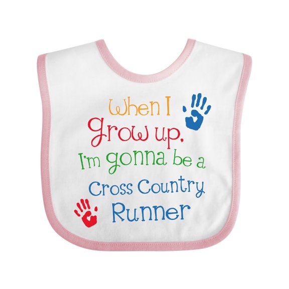 Inktastic Cross Country Runner Future Boys or Girls Baby Bib
