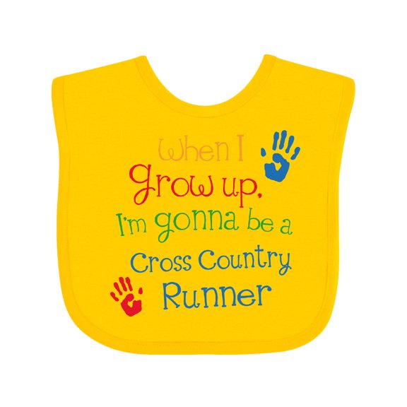 Inktastic Cross Country Runner Future Boys or Girls Baby Bib