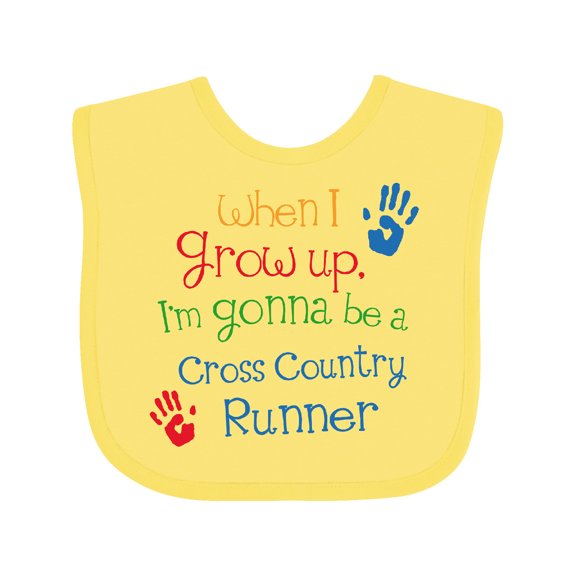 Inktastic Cross Country Runner Future Boys or Girls Baby Bib