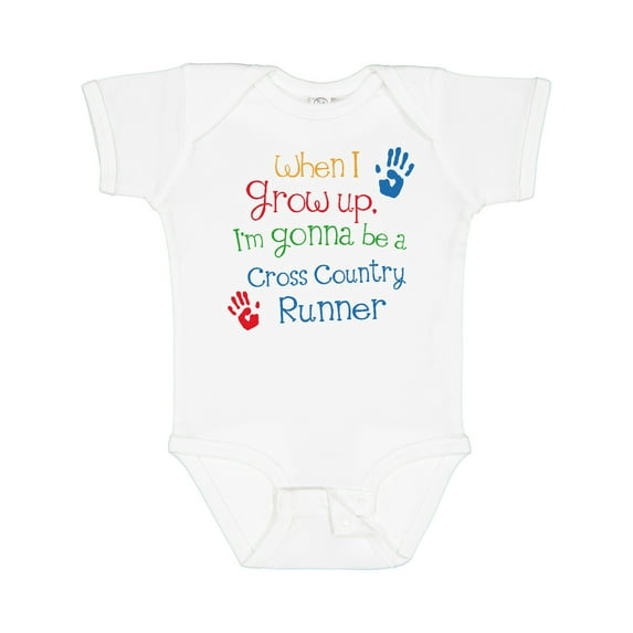 Inktastic Cross Country Runner Future Boys or Girls Baby Bodysuit