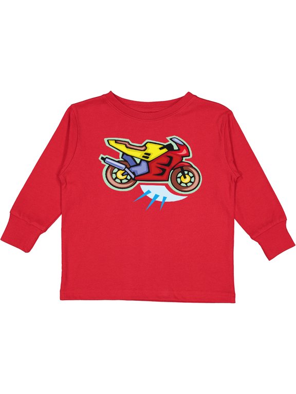 Inktastic Crotch Rocket Motorcycle Boys or Girls Long Sleeve Toddler T-Shirt