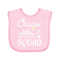Inktastic Cruise Squad with Vector Cruise Ship and Palm Trees Boys or Girls Baby Bib