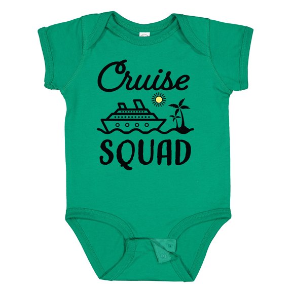 Inktastic Cruise Squad with Vector Cruise Ship and Palm Trees Boys or Girls Baby Bodysuit