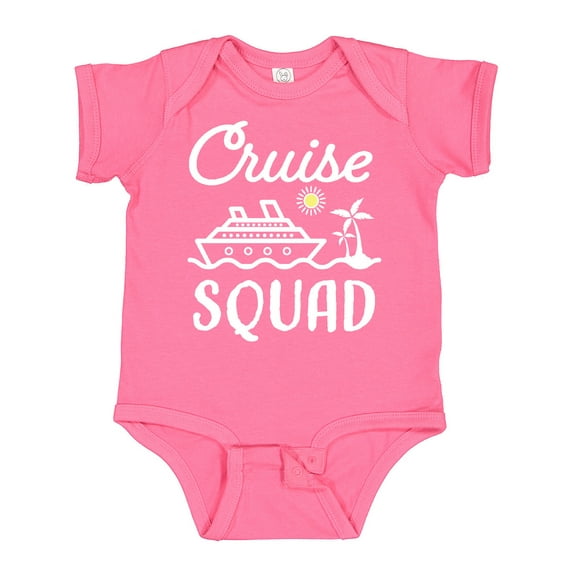 Inktastic Cruise Squad with Vector Cruise Ship and Palm Trees Boys or Girls Baby Bodysuit