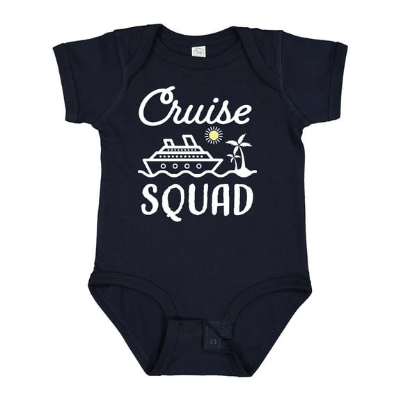 Inktastic Cruise Squad with Vector Cruise Ship and Palm Trees Boys or Girls Baby Bodysuit
