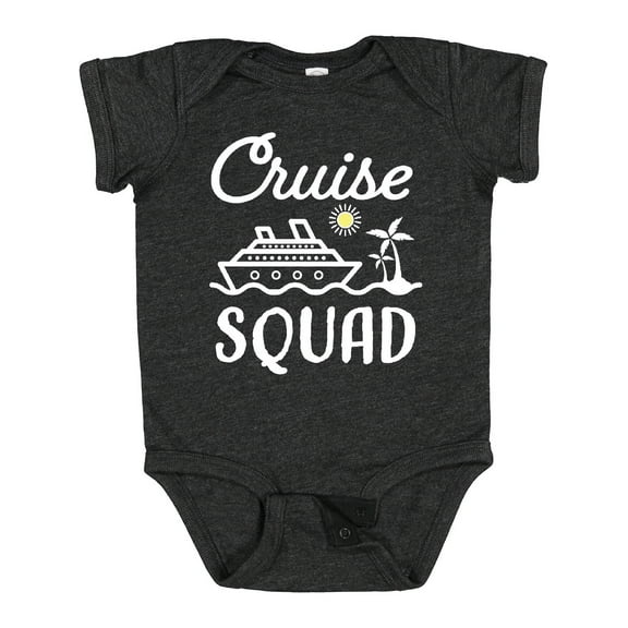 Inktastic Cruise Squad with Vector Cruise Ship and Palm Trees Boys or Girls Baby Bodysuit