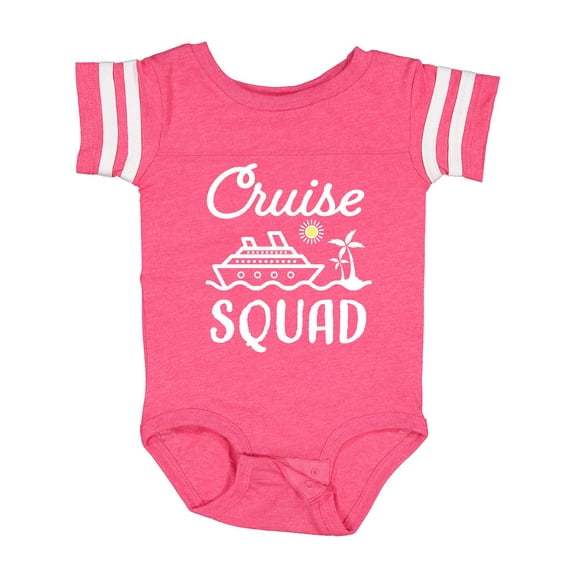 Inktastic Cruise Squad with Vector Cruise Ship and Palm Trees Boys or Girls Baby Bodysuit