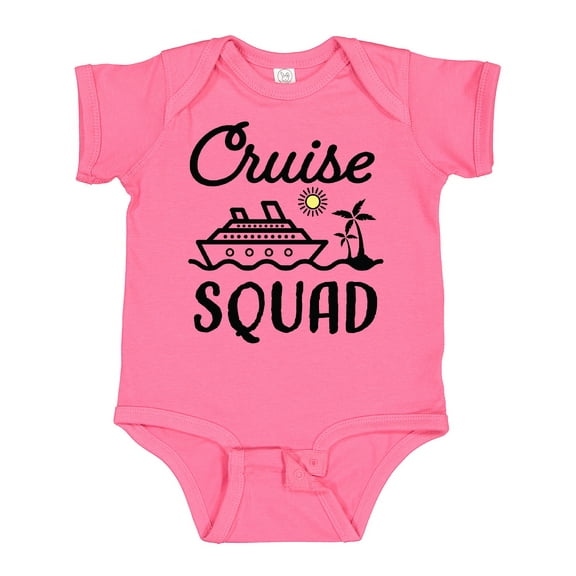 Inktastic Cruise Squad with Vector Cruise Ship and Palm Trees Boys or Girls Baby Bodysuit