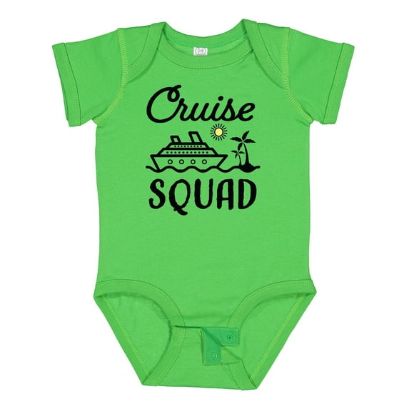 Inktastic Cruise Squad with Vector Cruise Ship and Palm Trees Boys or Girls Baby Bodysuit