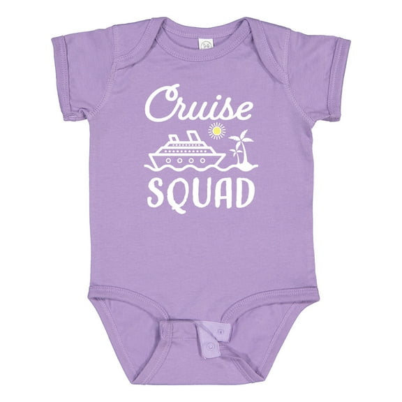 Inktastic Cruise Squad with Vector Cruise Ship and Palm Trees Boys or Girls Baby Bodysuit