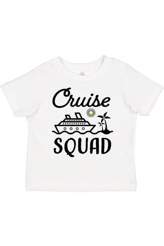 Cruise Squad with Vector Cruise Ship and Palm Trees Boys or Girls Toddler T-Shirt