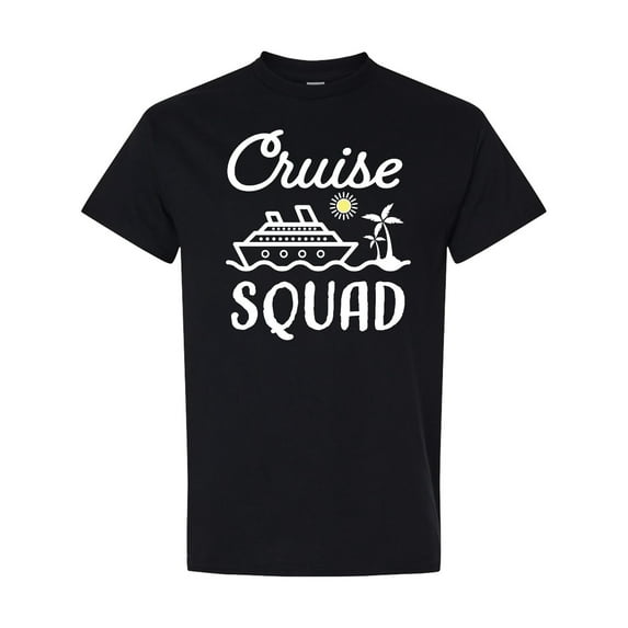 Inktastic Cruise Squad with Vector Cruise Ship and Palm Trees T-Shirt