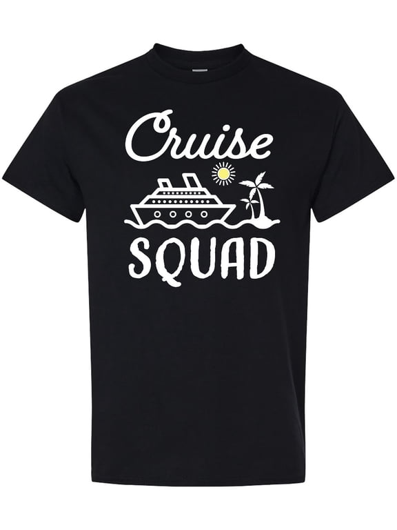 Cruise Squad with Vector Cruise Ship and Palm Trees T-Shirt