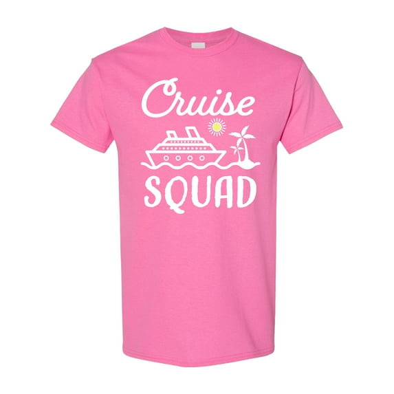 Inktastic Cruise Squad with Vector Cruise Ship and Palm Trees T-Shirt