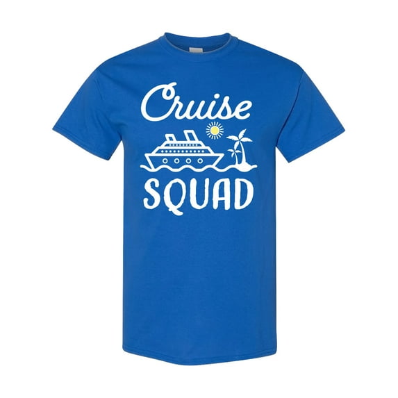 Inktastic Cruise Squad with Vector Cruise Ship and Palm Trees T-Shirt